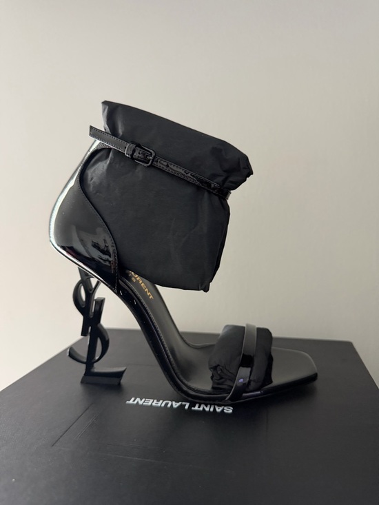 Saint Laurent Shoes - Saint Laurent Black Patent Leather Opyum Heels